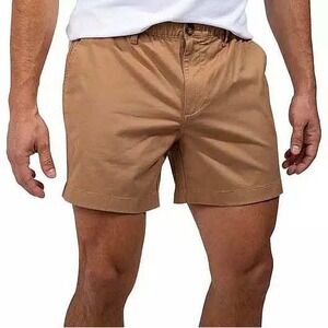 Chubbies Men's 5.5-Inch Stretch Twill Shorts Large Regular Fit Light Brown Tan